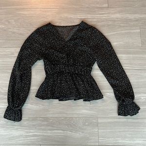 Long sleeve peplum top